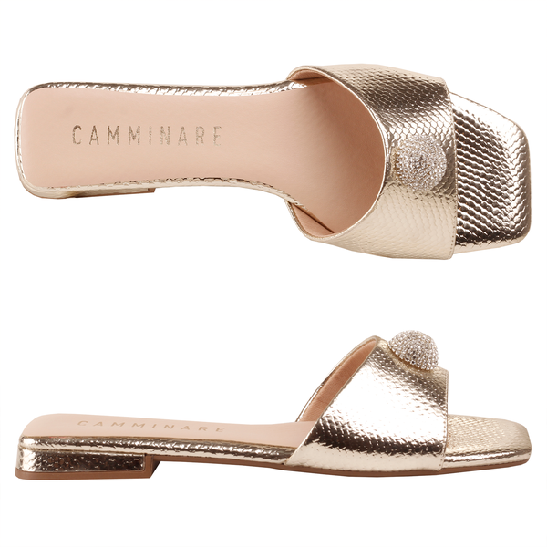 6691.19719-3 / MARYFER / LIZARD METAL OURO LIGHT / CAJA DE 12 PARES