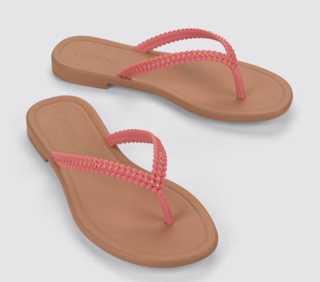 19158_BL153 / GRENDENE / ROSA GUAYABA/MARRON / CAJA DE 6 PARES