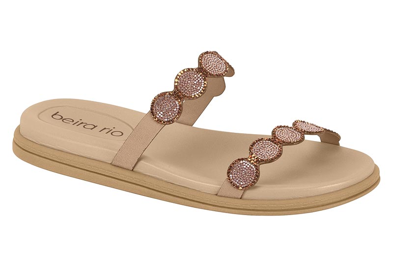 BEIRA RIO / BEGE 435/CREME-BRONZE / CAJA DE 12 PARES