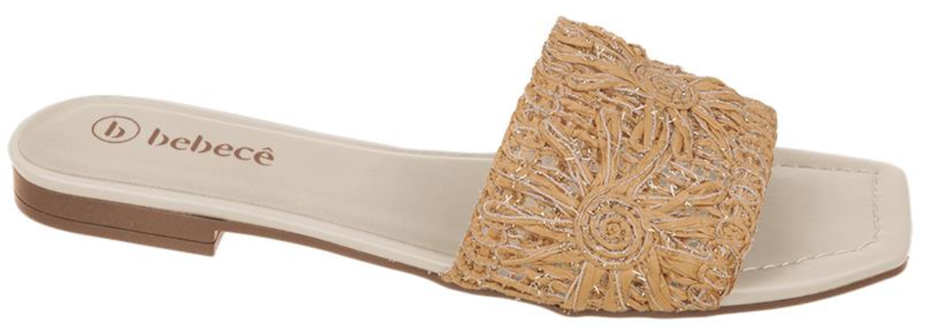 T1071-223-2 / BEBECE / _ NATURAL C/OURO / CAJA DE 6 PARES