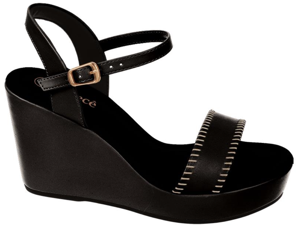 T9213-483-4 / BEBECE / NAPA EGEU PRETO C/MARFIM / CAJA DE 6 PARES