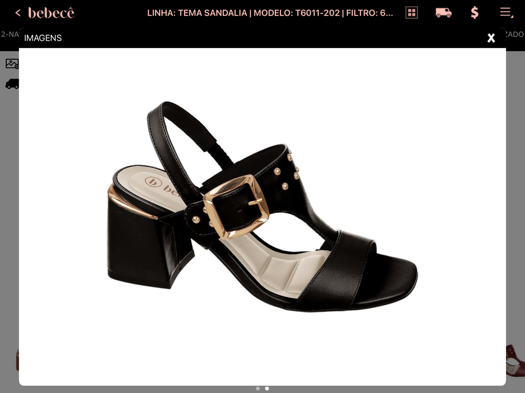 T6011-202-2 / BEBECE / NAPA EGEU PRETO / CAJA DE 6 PARES