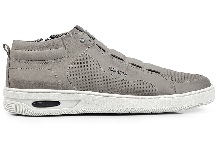 2633B / FERRACINI / NOBUCK CINZA ROCK PRETO  / CAJA DE 10 PARES