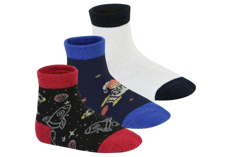 MOLEKINHO CALCETINES PRETO-VERMELHO / MARINHO-AZUL / BRANCO-MARINHO / CAJA DE 12 PARES