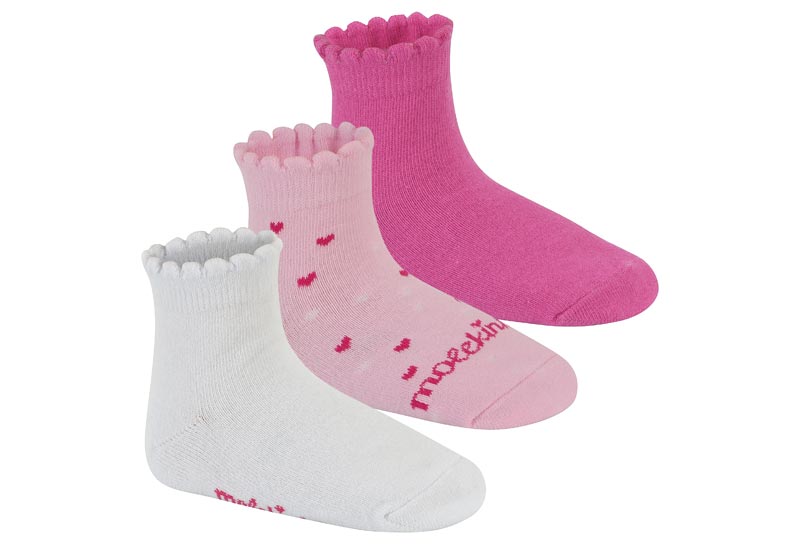MOLEKINHA CALCETINES / MULTI ROSA / PINK / BRANCO  / CAJA DE 12 PARES