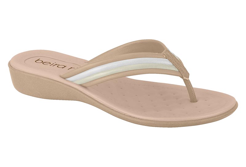 BEIRA RIO / BEIGE/BLANCO OFF/BLANCO / CAJA DE 8 PARES