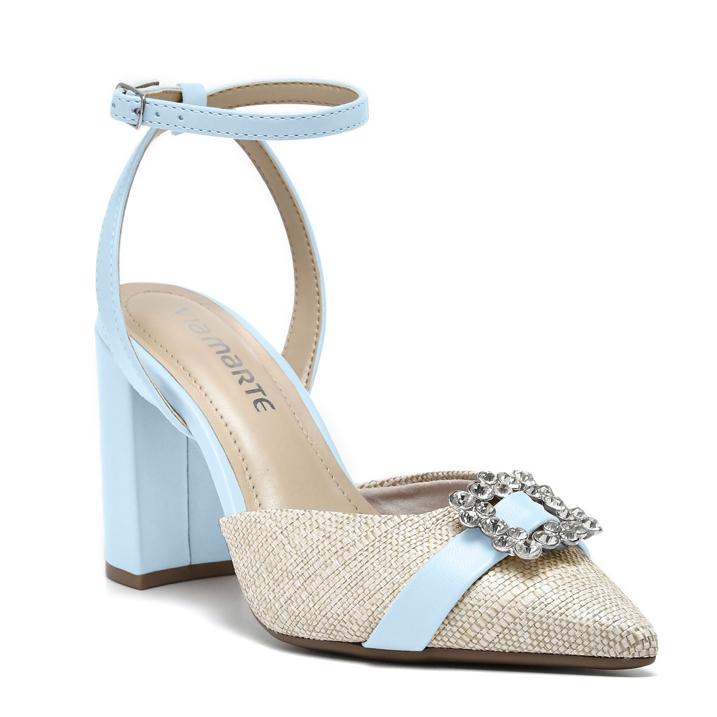 23-11706-01 / VIA MARTE / BAUNILHA/AZUL CLARO / CAJA DE 12 PARES