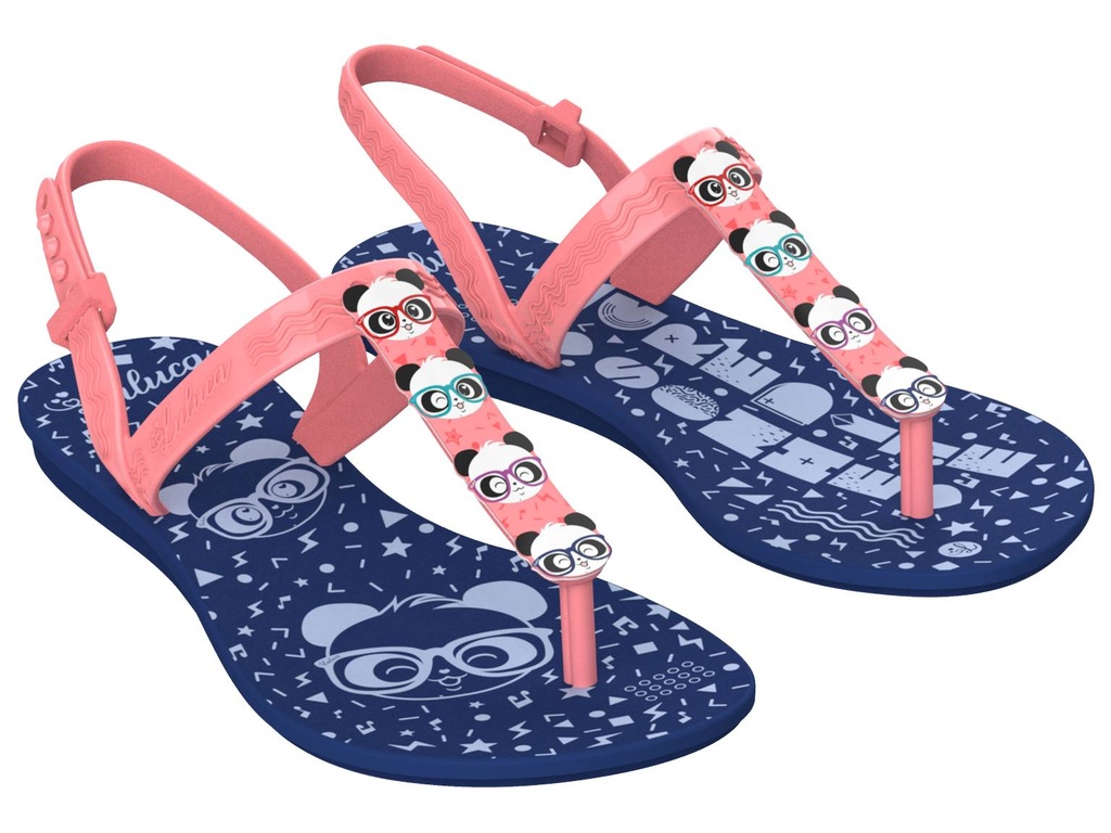 22704_AC835 / GRENDENE /  AZUL/ROSA / CAJA DE 6 PARES