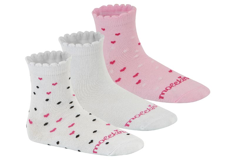 MOLEKINHA /  BLANCO/MULTI NEGRO / CALCETINES / CAJA DE 12 PARES