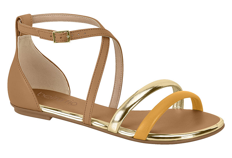 BEIRA RIO / CAMEL 742/DORADO/MOSTAZA 962 / CAJA DE 6 PARES