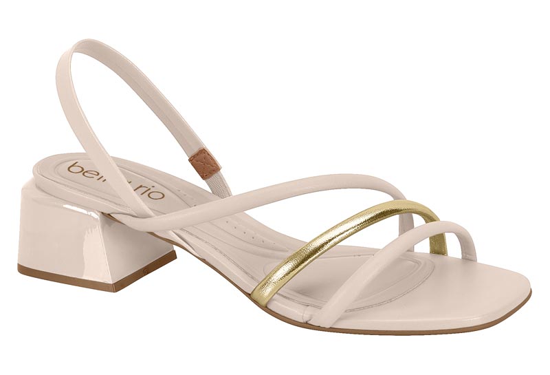 BEIRA RIO / CREME 1086/DOURADO / CAJA DE 12 PARES