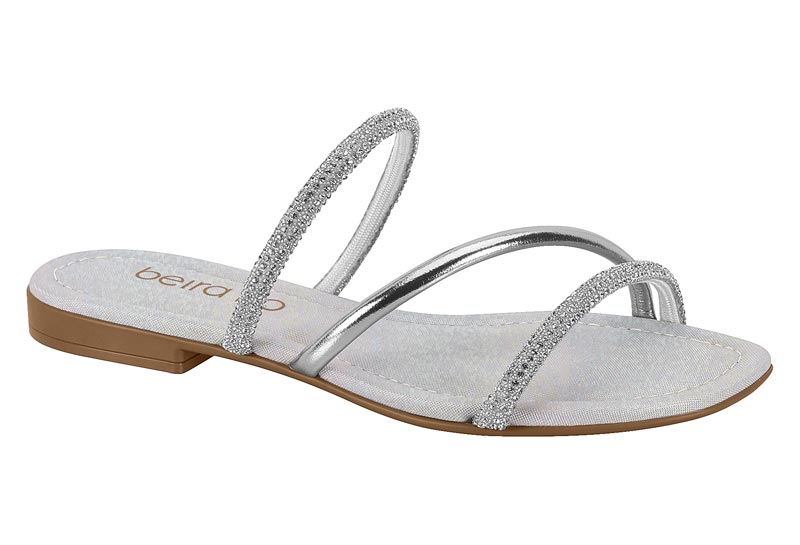 BEIRA RIO / CRISTAL-SILVER/PRATA/BRANCO 99-PRATA / CAJA DE 12 PARES