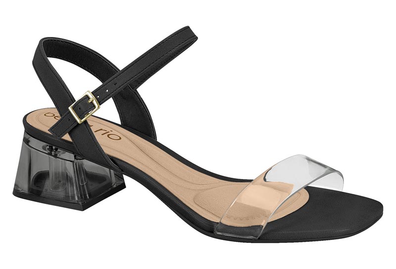 BEIRA RIO / NEGRO/CRISTAL / CAJA DE 6 PARES