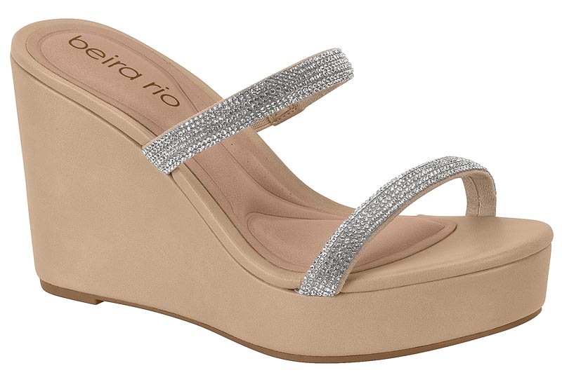 BEIRA RIO / CRISTAL/BEIGE / CAJA DE 12 PARES