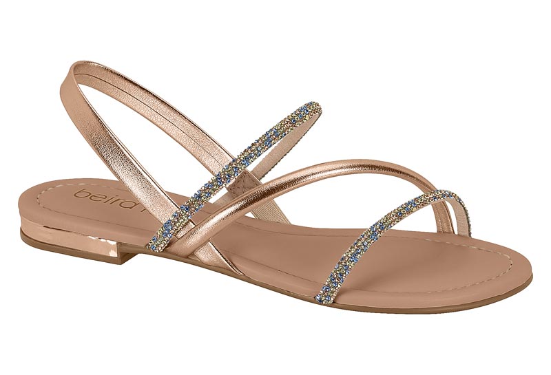 BEIRA RIO / AZUL-VERDE-ORO ROSA/ORO ROSA / CAJA DE 8 PARES