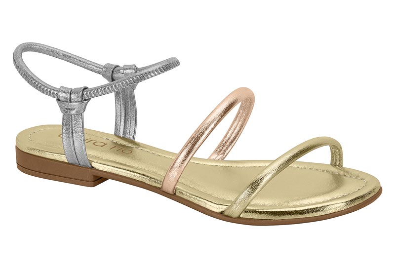 BEIRA RIO / ORO ROSADO/DORADO/PLATA / CAJA DE 8 PARES