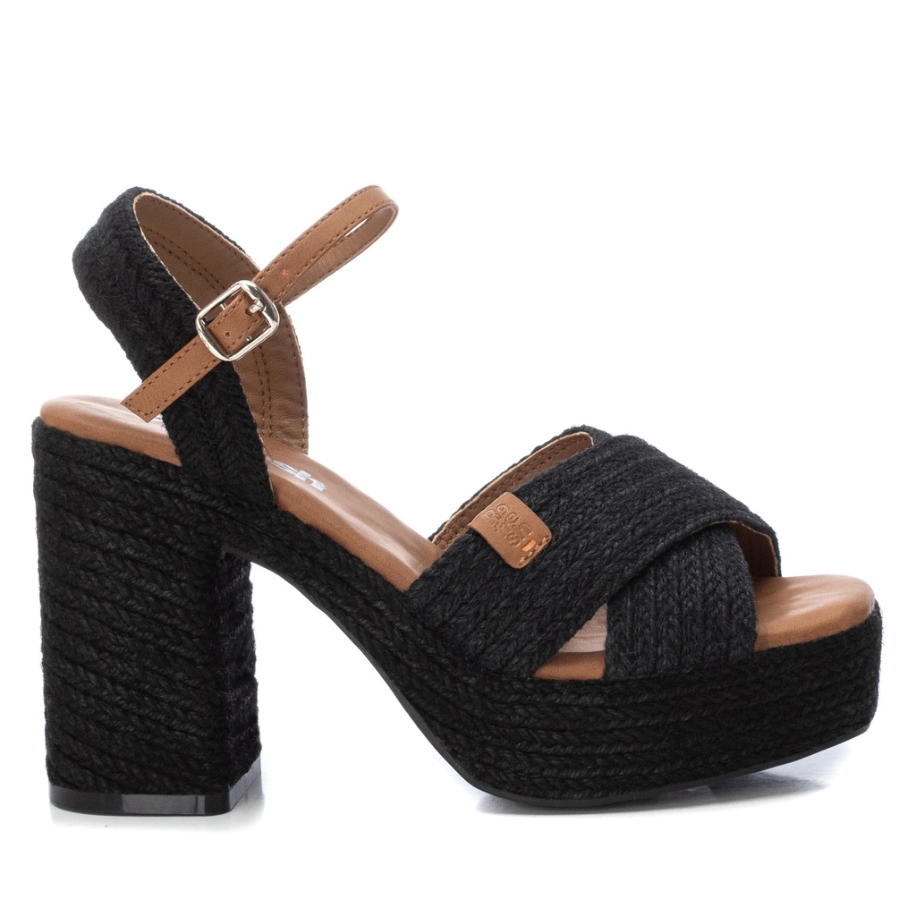 171544 / REFRESH / SANDALIA SRA TEXTIL NEGRO / CAJA DE 8 PARES