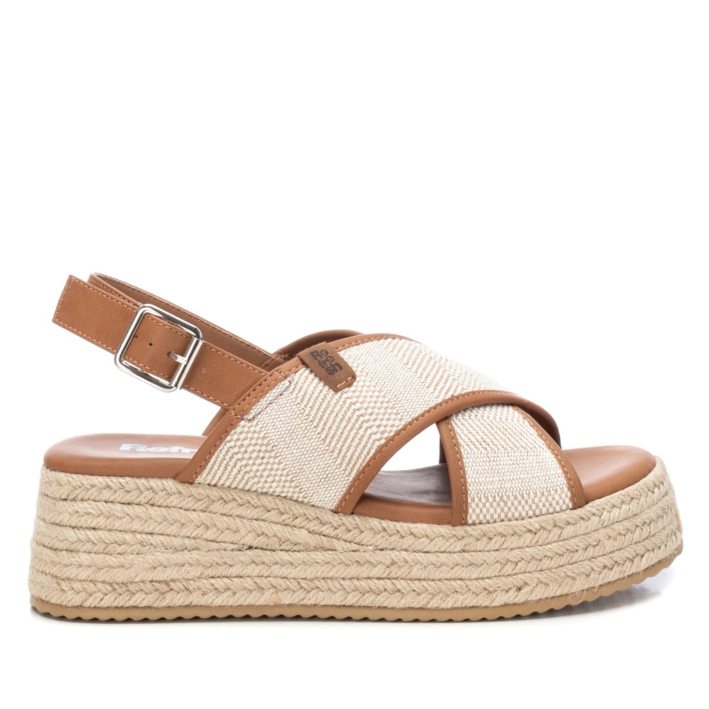 171756 / REFRESH / SANDALIA SRA TEXTIL BEIGE / CAJA DE 8 PARES