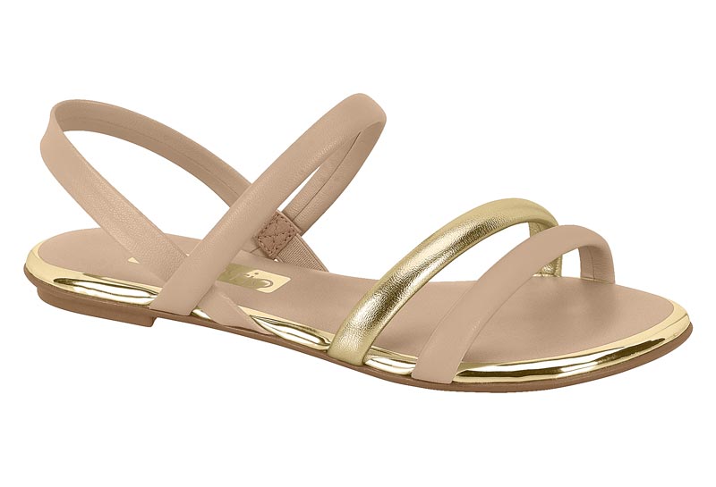 BEIRA RIO / BEIGE/DORADO / CAJA DE 12 PARES