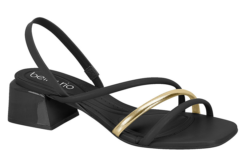 BEIRA RIO / NEGRO/ORO / CAJA DE 12 PARES