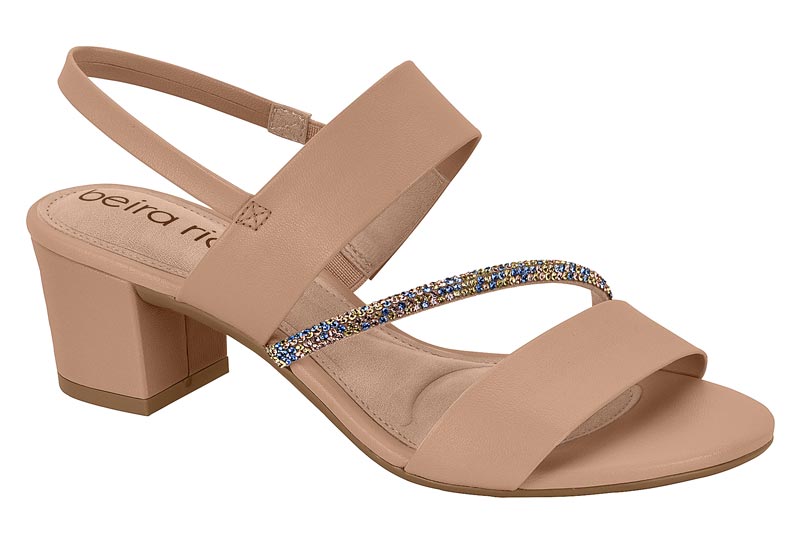 BEIRA RIO / NUDE 658/AZUL-VERDE ORO ROSADO / CAJA DE 12 PARES