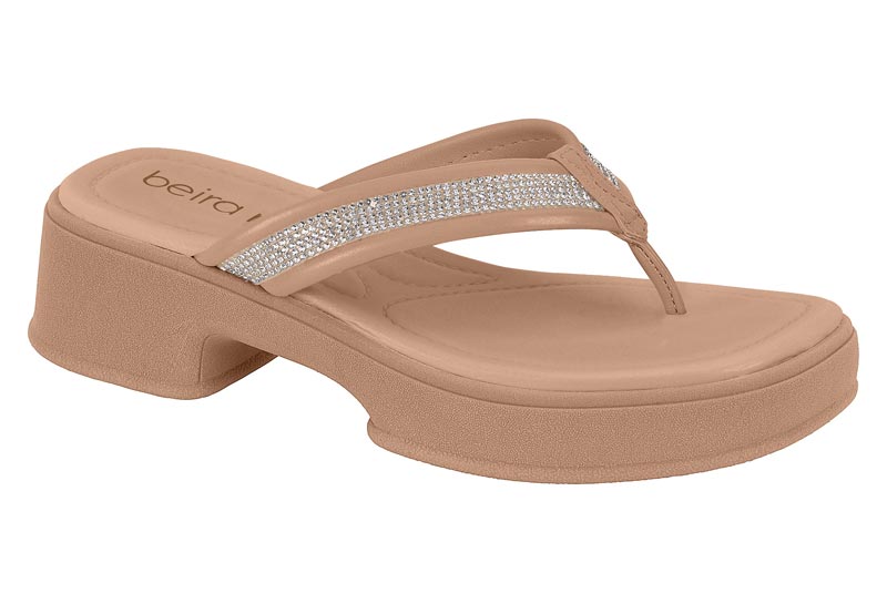 BEIRA RIO / NUDE/CRISTAL / CAJA DE 12 PARES