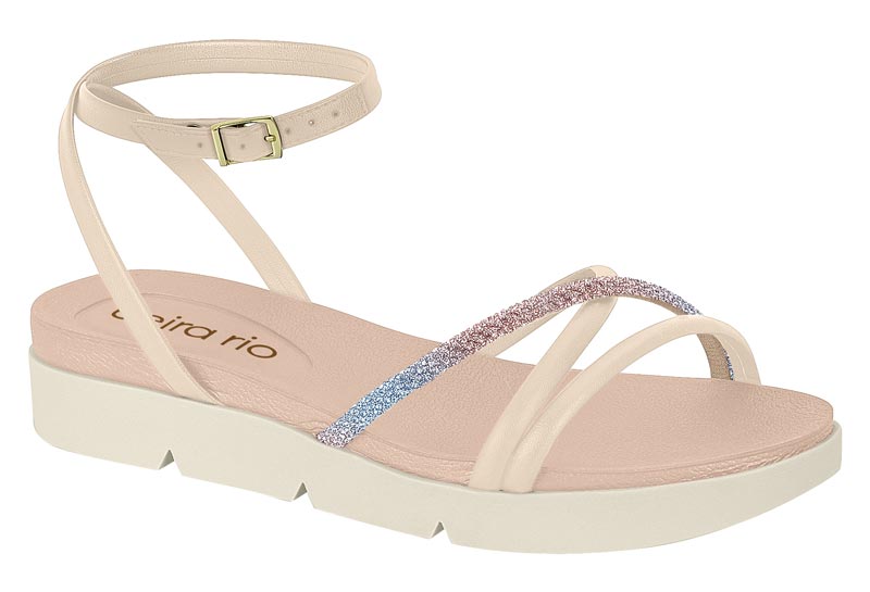 BEIRA RIO / CREMA 985/JEANS 1123-ROSA 671 / CAJA DE 12 PARES