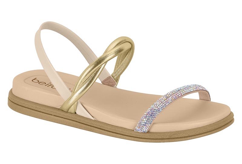 BEIRA RIO / CREMA 985/DORADO/AURORA BOREAL / CAJA DE 12 PARES