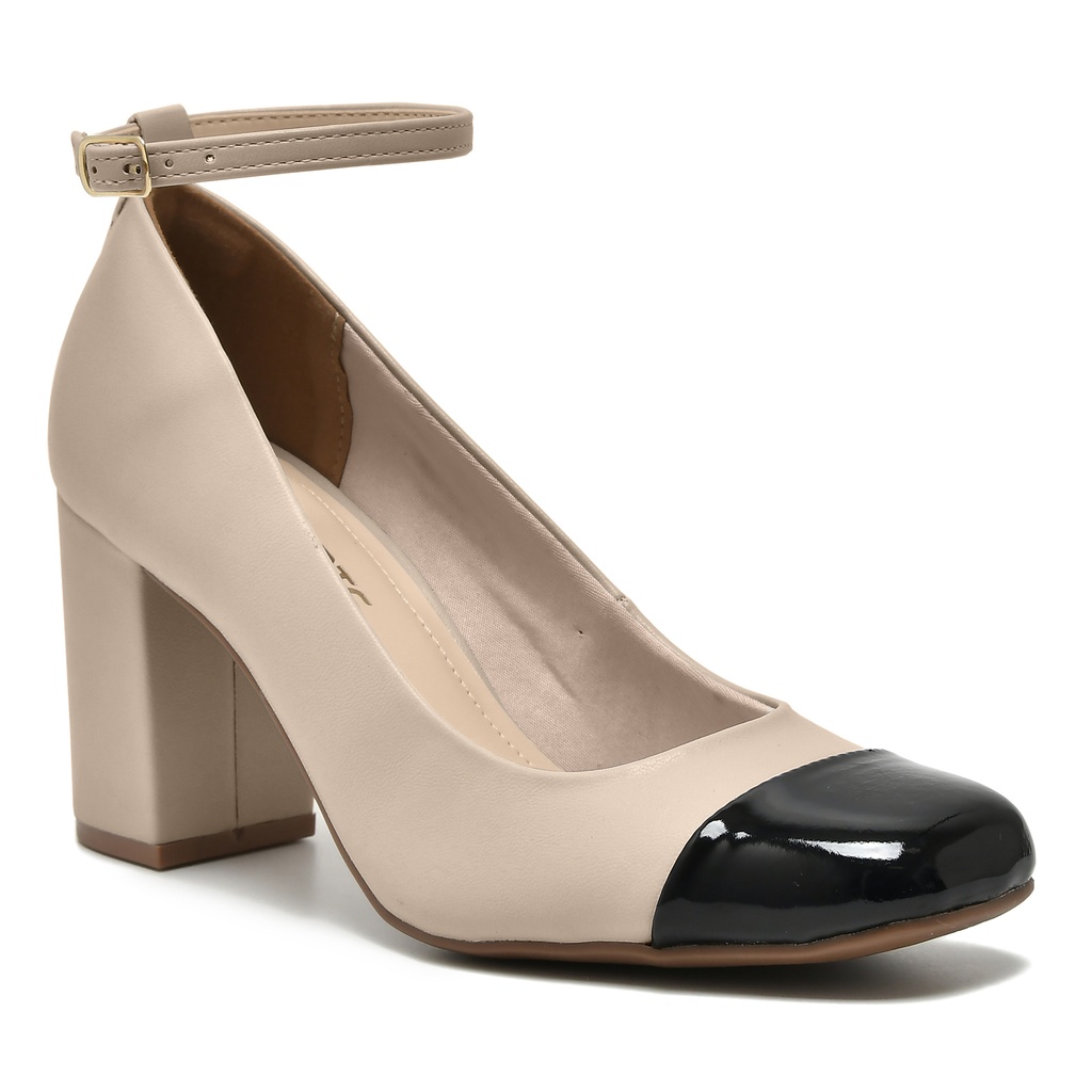 062-001-01 / VIA MARTE / PRETO/CREME/CREME / CAJA DE 12 PARES