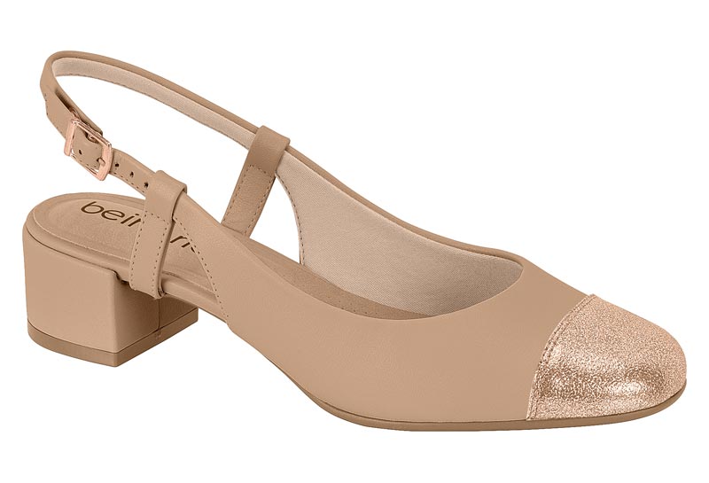 BEIRA RIO / NUDE/ORO ROSADO / CAJA DE 8 PARES