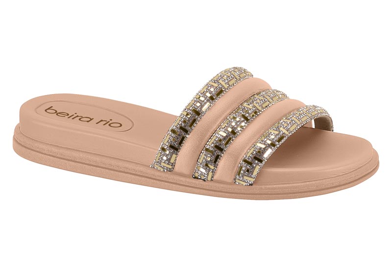 BEIRA RIO / CRISTAL-DORADO/NUDE 658 / CAJA DE 8 PARES