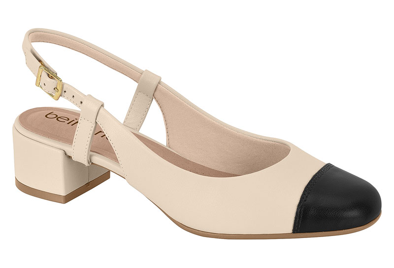 BEIRA RIO / CREMA 985/NEGRO / CAJA DE 12 PARES