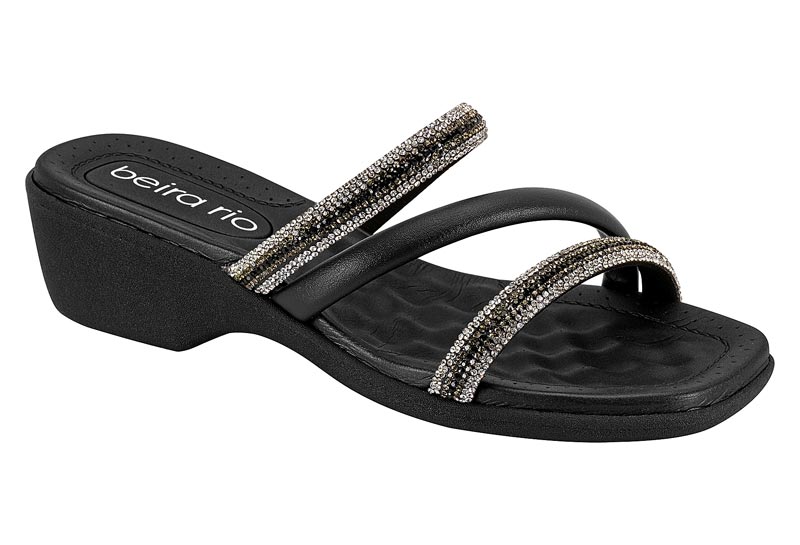 BEIRA RIO / NEGRO-GRAFITO-CRISTAL/NEGRO 01 / CAJA DE 12 PARES