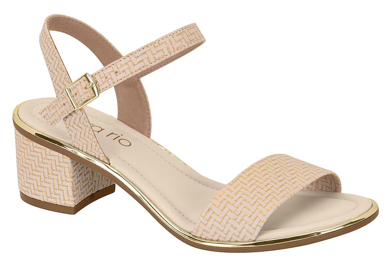 BEIRA RIO / CREMA 985-DORADO / CAJA DE 8 PARES