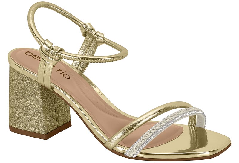 BEIRA RIO / CRISTAL/BLANCO OFF 526/DORADO / CAJA DE 8 PARES