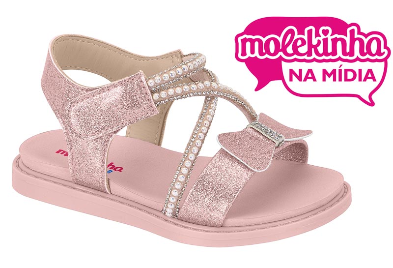 MOLEKINHA / ROSA 942/CRISTAL-PERLA / CAJA DE 8 PARES
