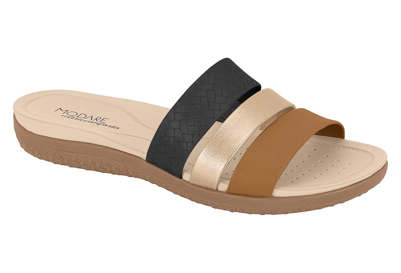 MODARE / NEGRO 01/CAMEL 1165/DORADO / CAJA DE 8 PARES
