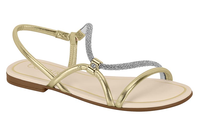 BEIRA RIO / CRISTAL-PLATA/DORADO / CAJA DE 8 PARES